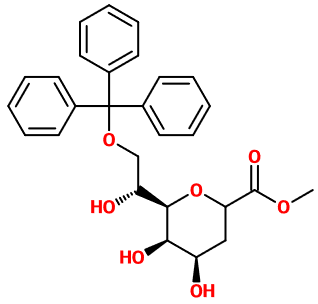 MC004668 Me-2,6-anhydro-3-deoxy-O-Trt-D-glycero-D-talo-octonate (图片) MC004668 Me-2,6-anhydro-3-deoxy-O-Trt-D-glycero-D-talo-octonate